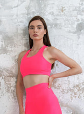 HERA - HELIX SPORTS BRA - NEON PINK - VECTOR SPORTSWEAR